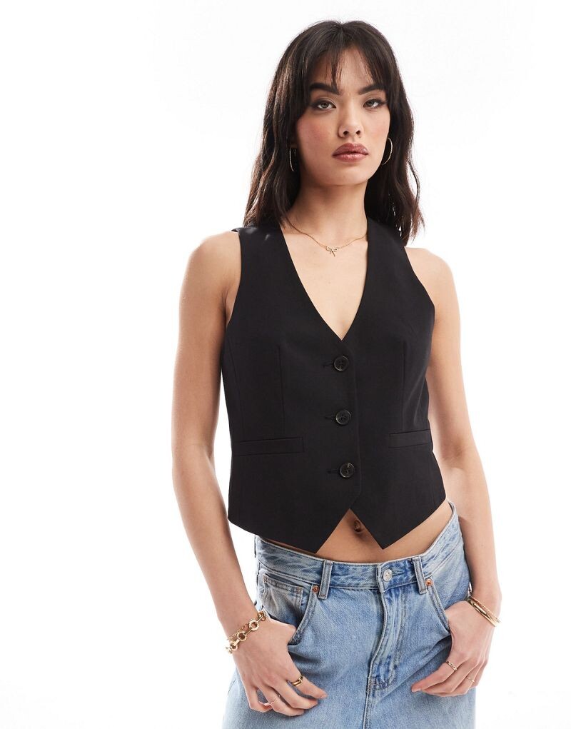 

ASOS DESIGN – Черный жилет