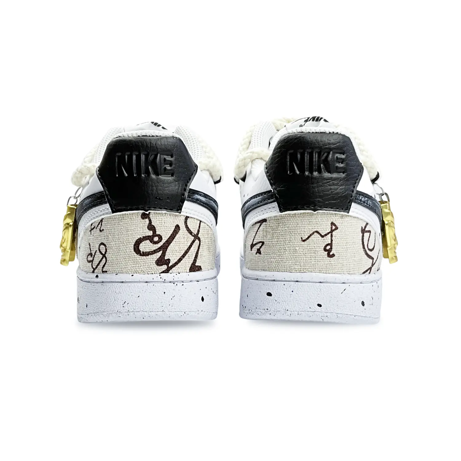 

Кроссовки Nike Court Vision 1 Skateboarding Shoes Men Low-top White/yellow, белый/желтый