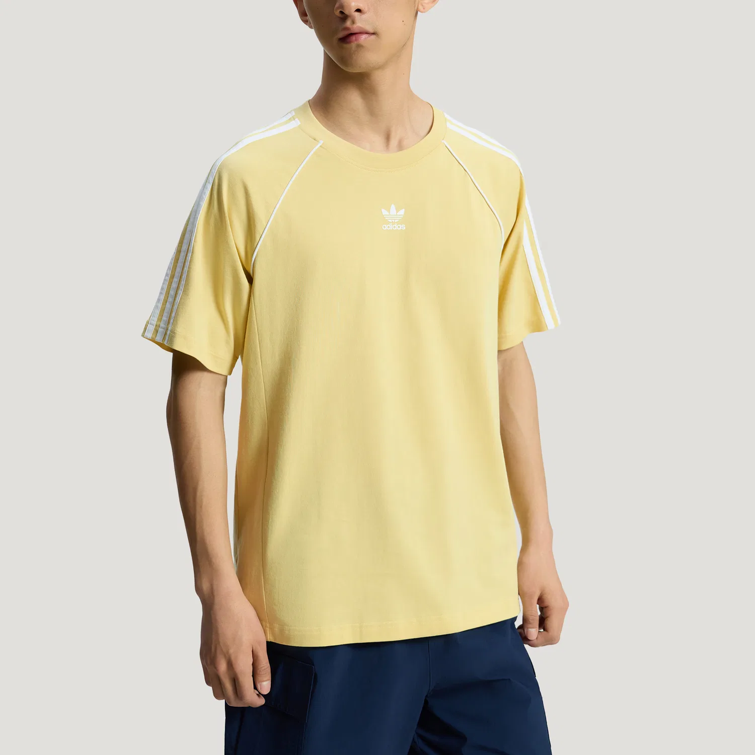 Футболка SST Men's Adidas Originals, Powder Yellow — фото 4