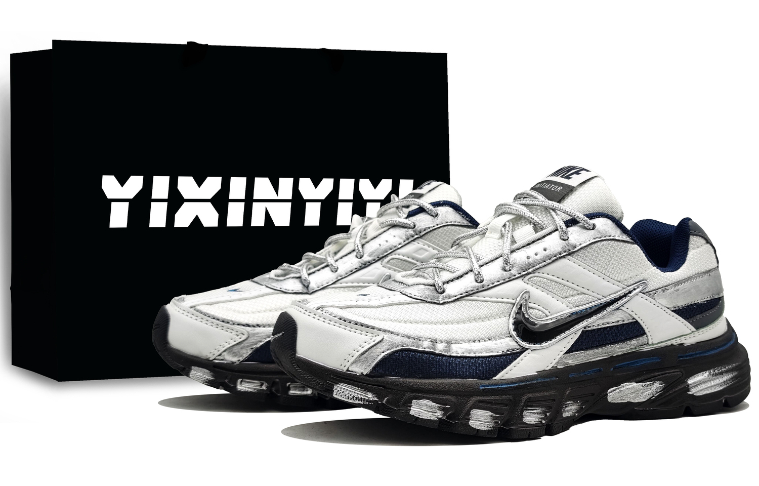 

Nike Кроссовки мужские low top с технологией инициатор кушенинг серебристо-серый