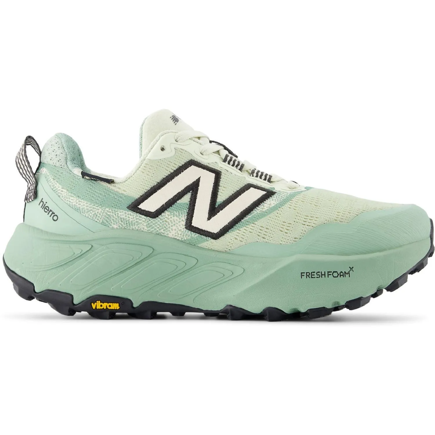 Женские трейловые кроссовки Fresh Foam X Hierro v9 GORE-TEX New Balance, Mosaic Green/Permafrost/Black
