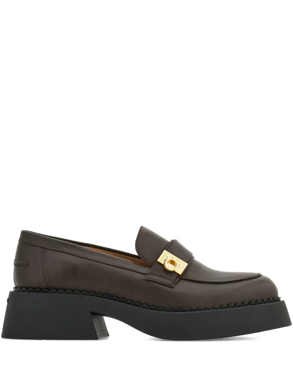 Кожаные лоферы Ferragamo, коричневый