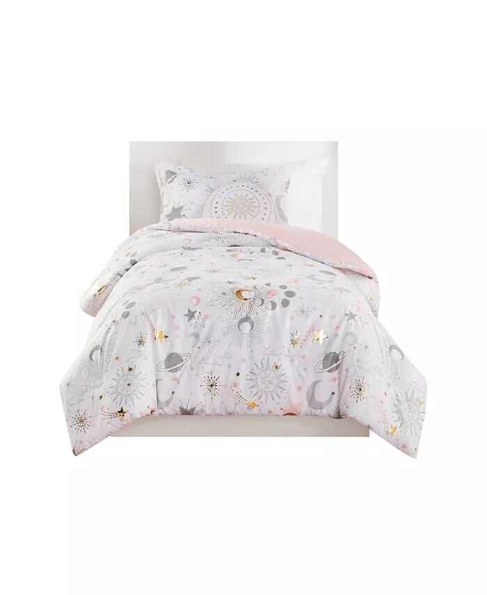 

Celia Starry Sky металлик, 3 шт. Комплект одеял, Твин Mi Zone Kids, розовый