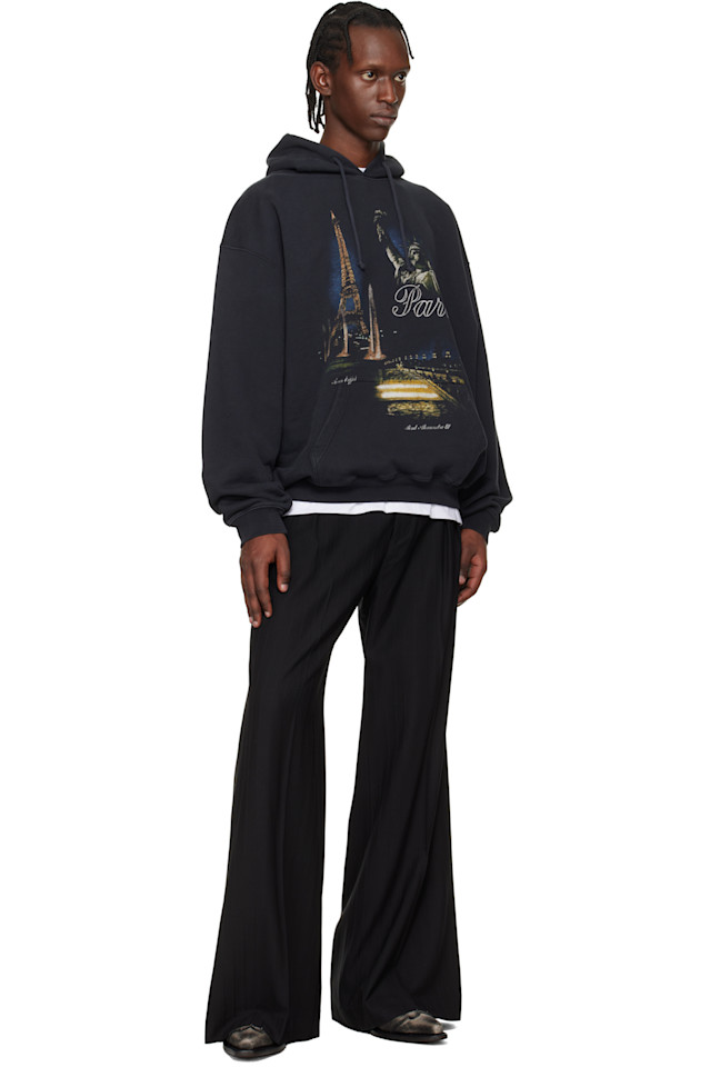 Толстовка с капюшоном «Парижский турист» Vetements, черный — фото 4