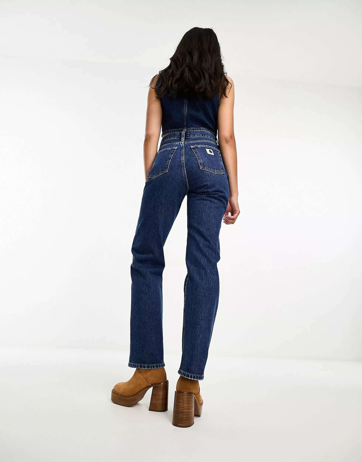 

Синие прямые джинсы с завышенной талией Carhartt WIP noxon