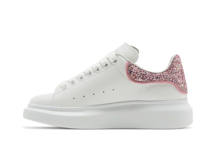 Кроссовки Alexander McQueen Alexander McQueen Wmns Oversized Sneaker 'White Rose Glitter', белый — фото 4
