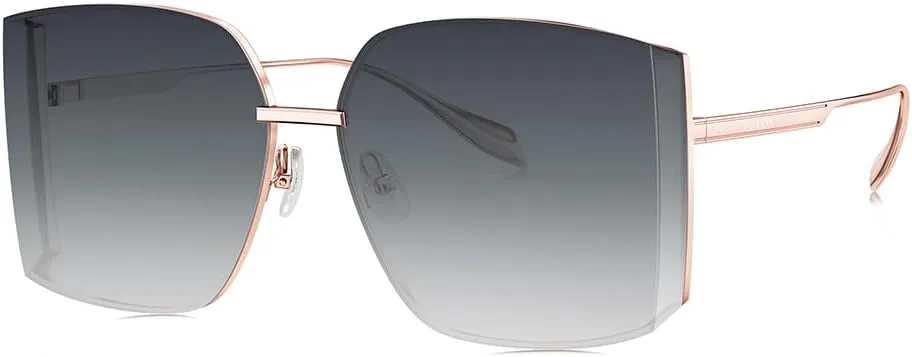 

Женские стильные солнцезащитные очки BOLON большого размера с обтекаемой формой, эксклюзивный бренд очков EssilorLuxottica, Rose Gold/Gradient Grey Bl7189