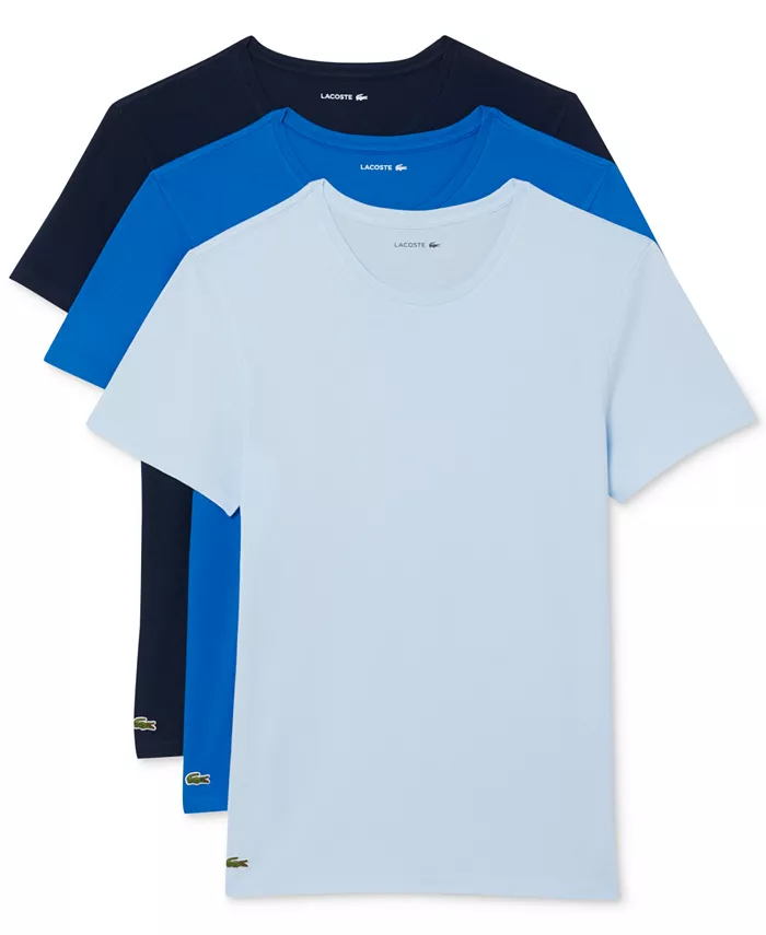 

Мужские футболки с круглым вырезом Slim Fit, 3 шт Lacoste, синий