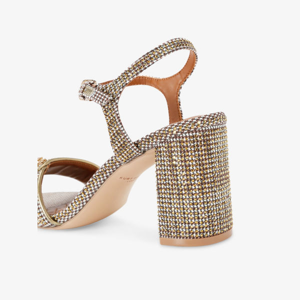 Босоножки Kurt Geiger London в клетку, бежевый — фото 3