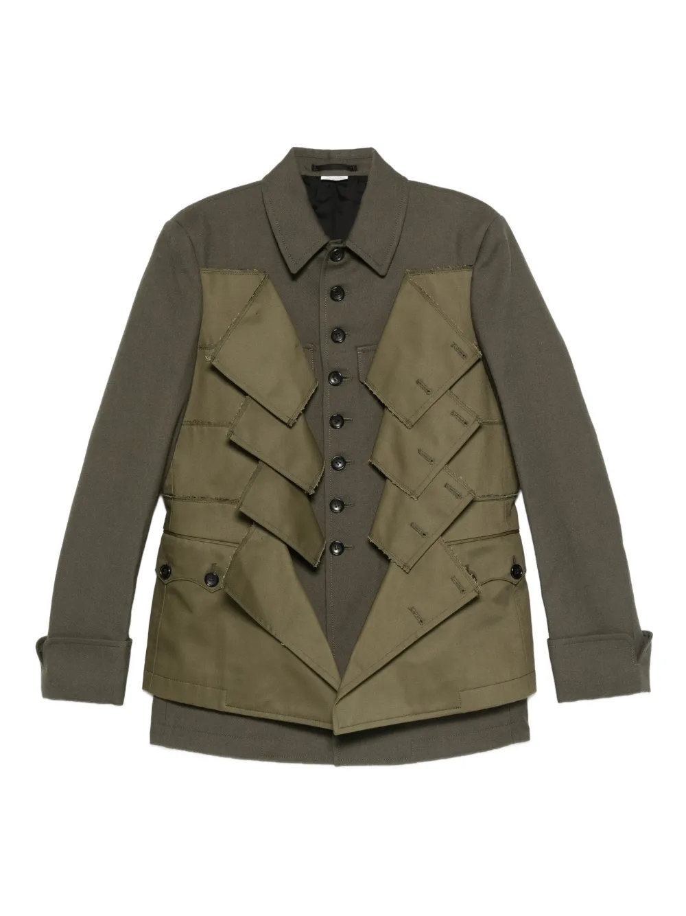 

Габардиновая куртка со вставками Comme Des Garçons Shirt, зеленый