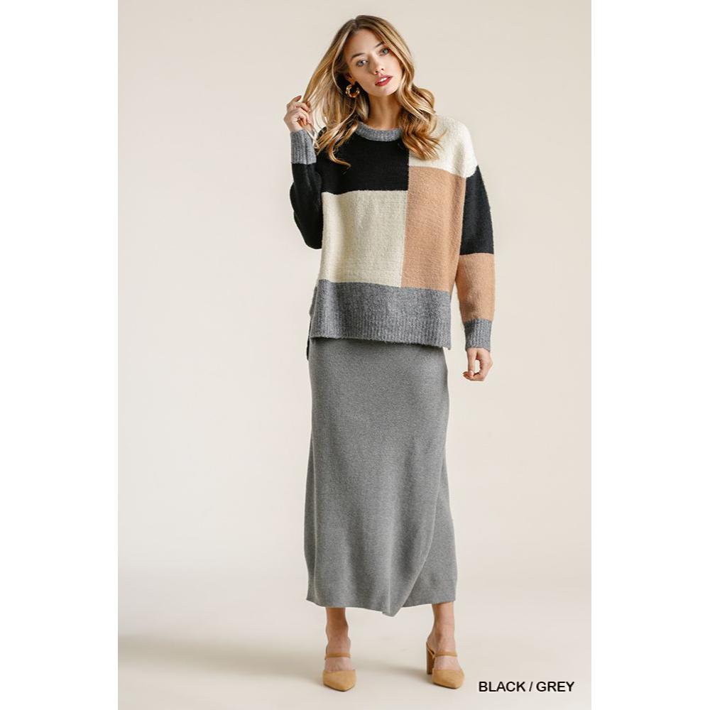 

Блузка женская FASHNZFAB, черный/серый