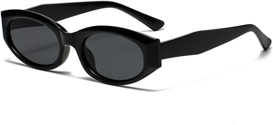 

Классические винтажные солнцезащитные очки 2027 года, маленькие овальные, для женщин, ретро-очки, женские спортивные очки для водителя, защита от ультрафиолета UV400 MTZJH, Black Grey