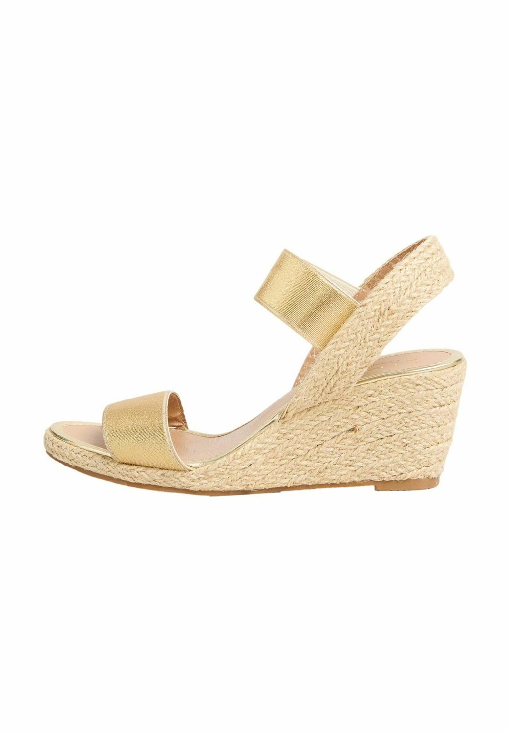 Босоножки на танкетке REGULAR FIT - ELASTIC LOW - Platform sandals Lipsy, золотой