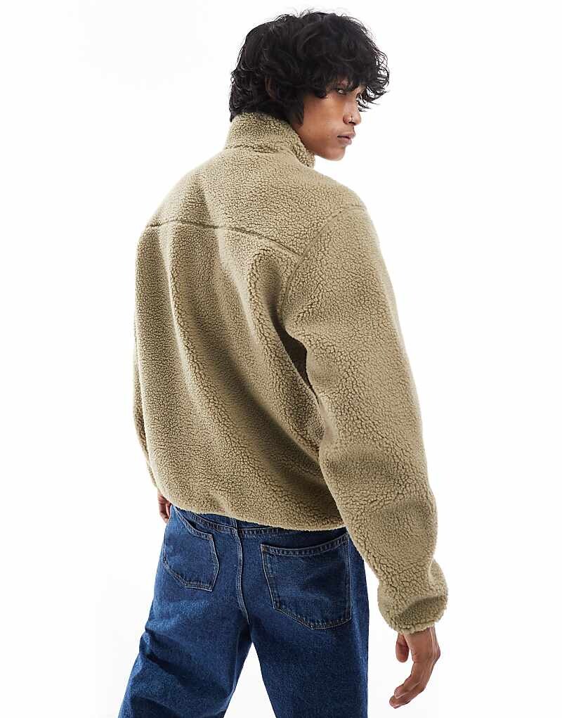 

Dickies – Mount Hope – флисовая толстовка цвета хаки зеленого цвета с молнией на шее