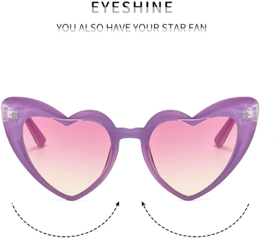 

Модные солнцезащитные очки в форме сердца для женщин, стильные для мужчин, для путешествий и вечеринок, с защитой от УФ-излучения UV400 TVTBBVV, Black Gray