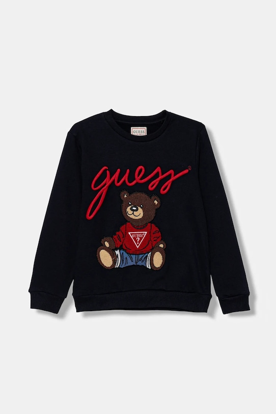 

Детская хлопковая рубашка Guess, темно-синий