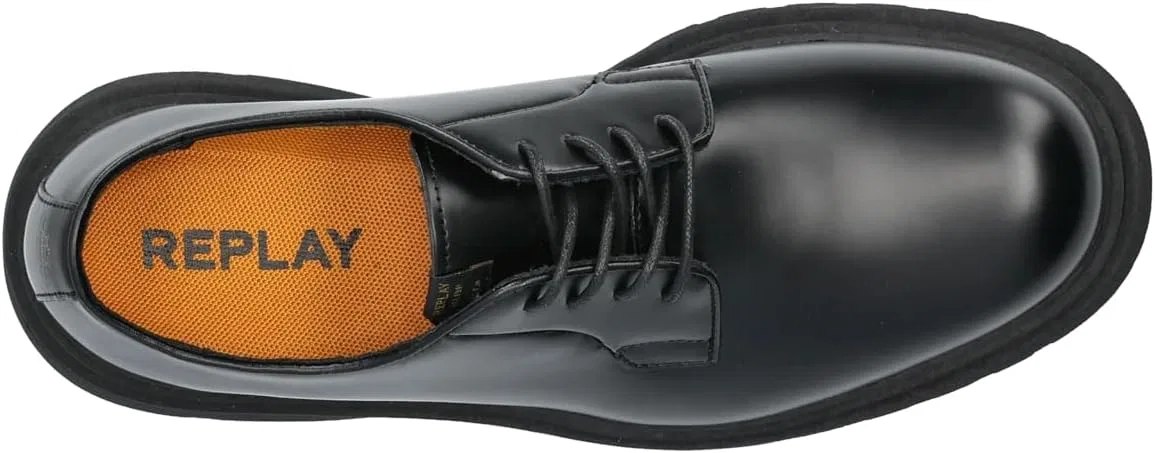 REPLAY, Мужские повседневные туфли-дерби Pierce Brush, Black — фото 3