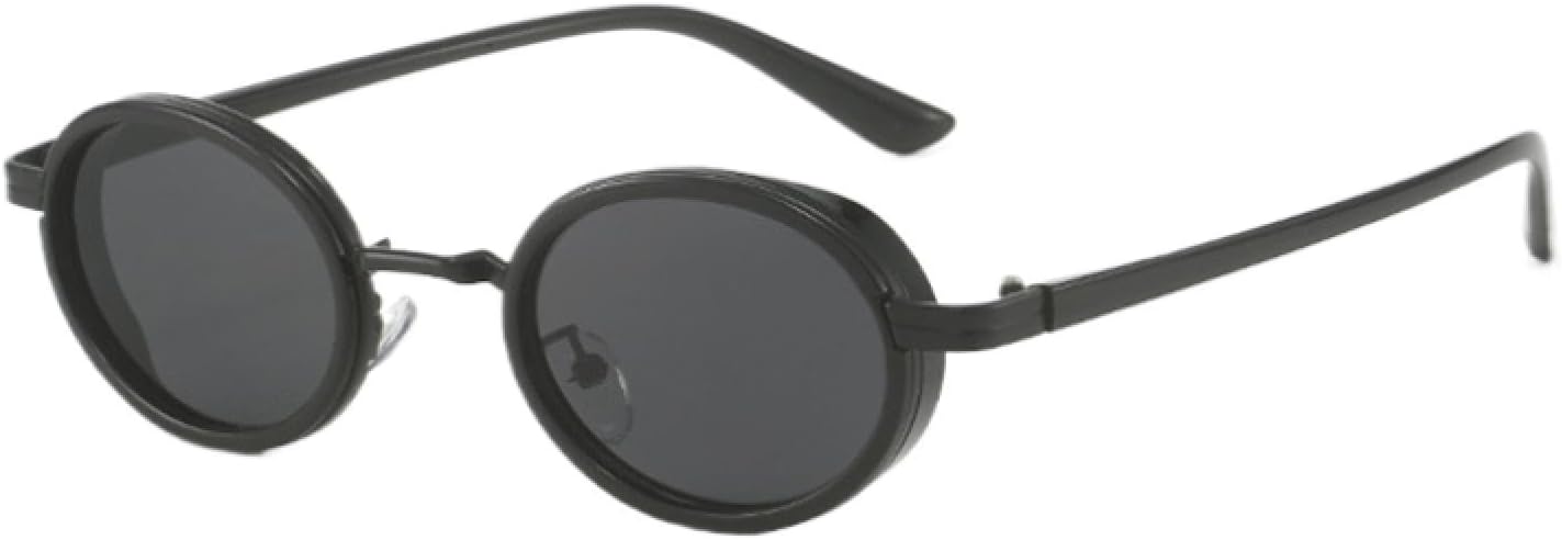 

Солнцезащитные очки с защитой от УФ-излучения UV400 | Маленькая оправа в стиле стимпанк | Для женщин и мужчин | Для занятий спортом на открытом воздухе и вождения DSVIGF, Black Grey