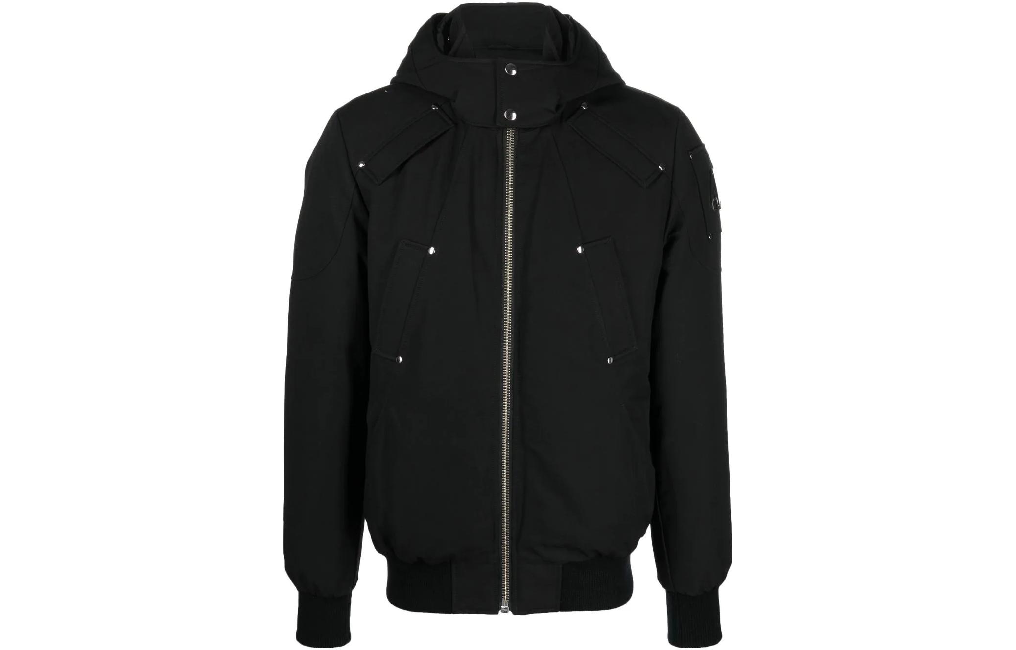 

Moose Knuckles Баллистическая куртка бомбер с капюшоном, Black