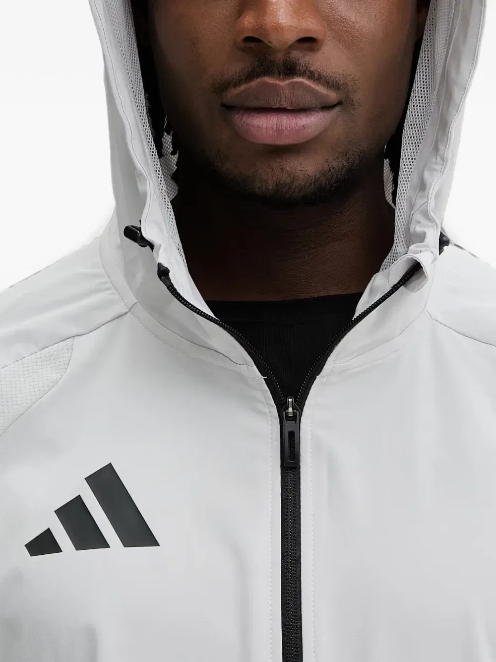 Куртка с капюшоном с логотипом Adidas Travel, серый — фото 4