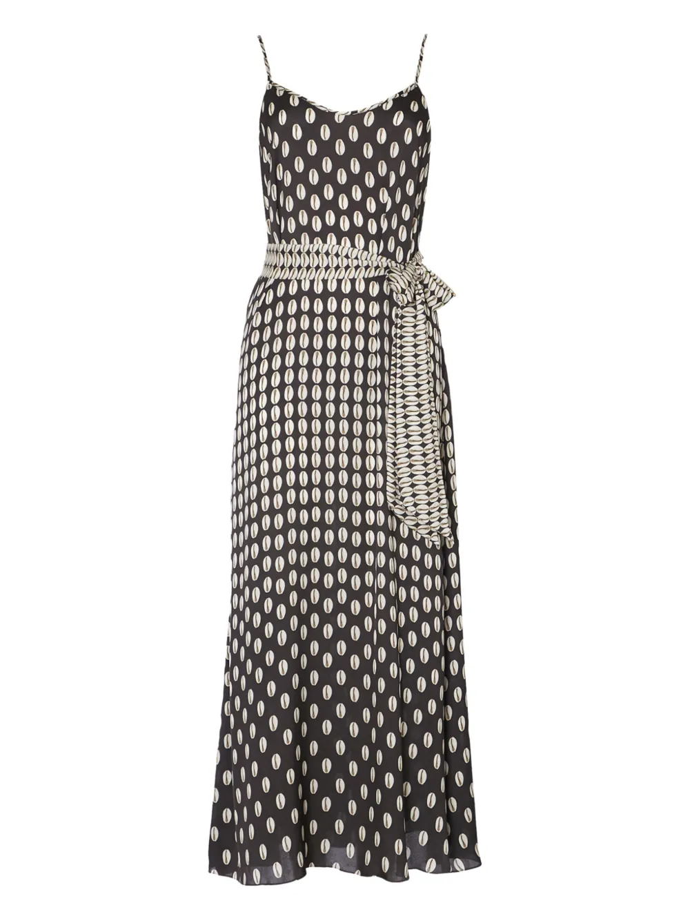 

Платье-комбинация миди Cowrie с поясом и принтом Temperley London, черный