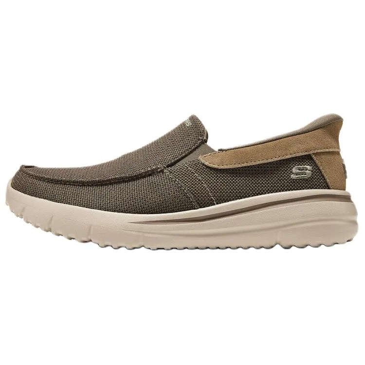 Skechers Удобные повседневные низкие кроссовки мужские, устойчивые к истиранию, светло-коричневые