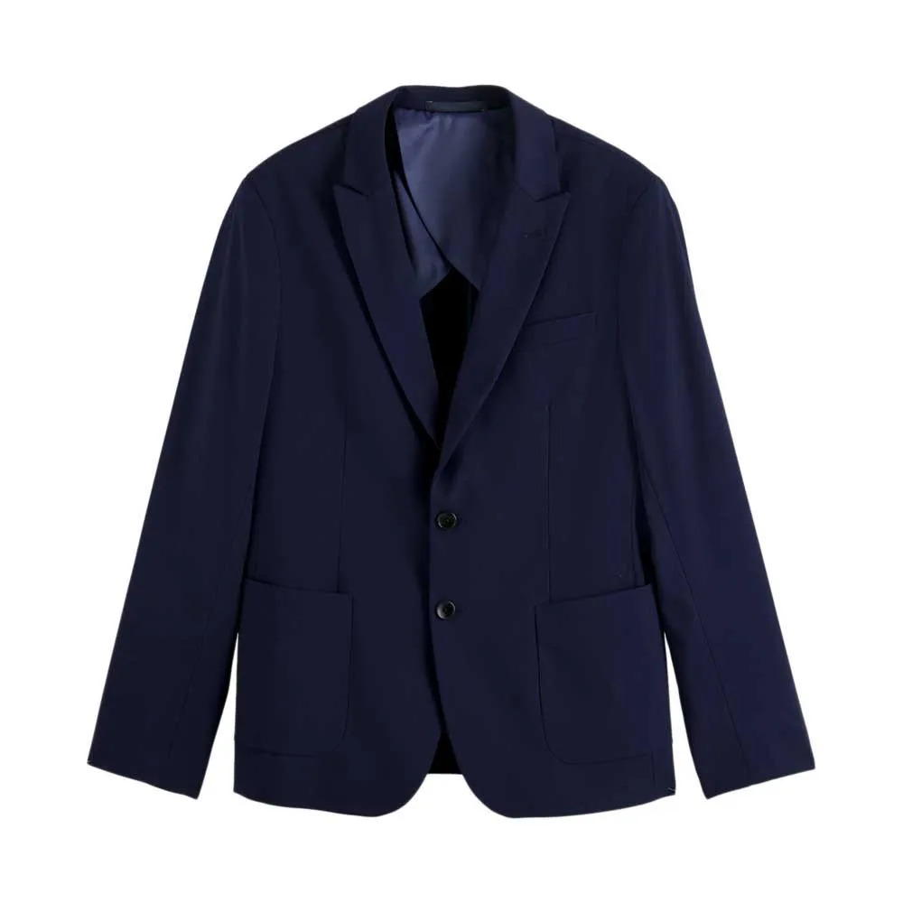 

Блейзер Scotch & Soda Core Unconstructed Peak Lapel, синий