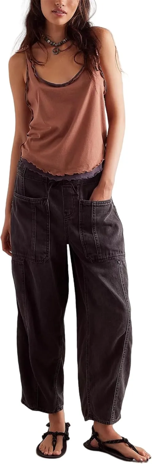 Женские джинсы Barrel, Casual Loose Mid Rise