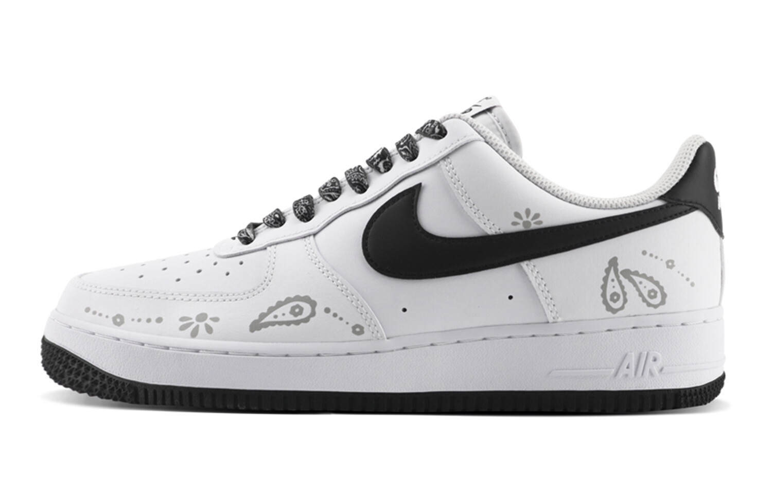 

Кроссовки Nike Air Force 1 Skateboard Shoes Men Low-Top Black White, черный