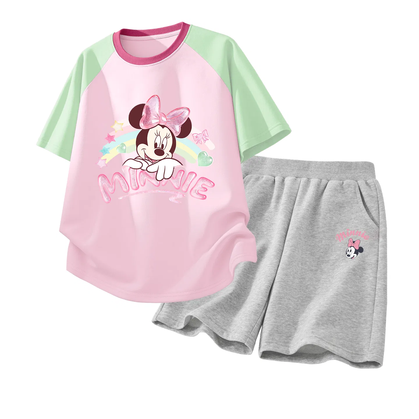Костюм спортивный детский Disney Crystal Green Pink+Crystal Lift K Gray