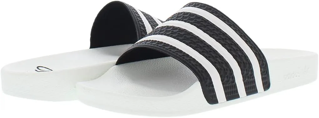 Шлепанцы Adidas Adilette для взрослых, унисекс, белый/черный — фото 4