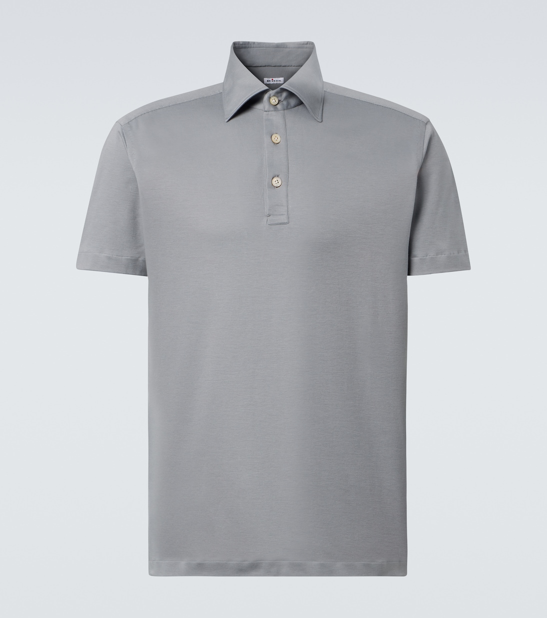 

Хлопковая поло Kiton, серый