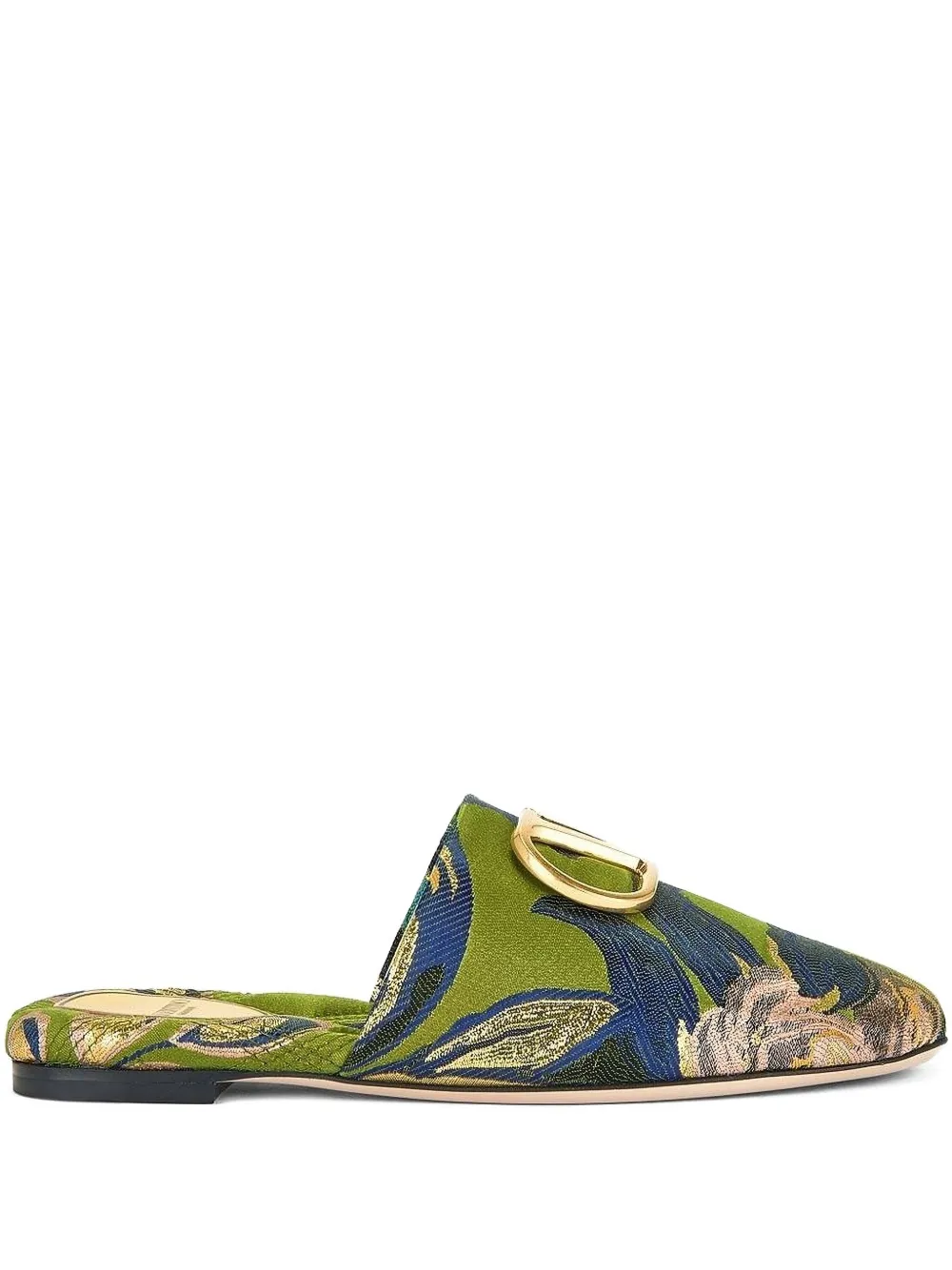 Мюли с логотипом VLogo Signature Valentino Garavani, зеленый