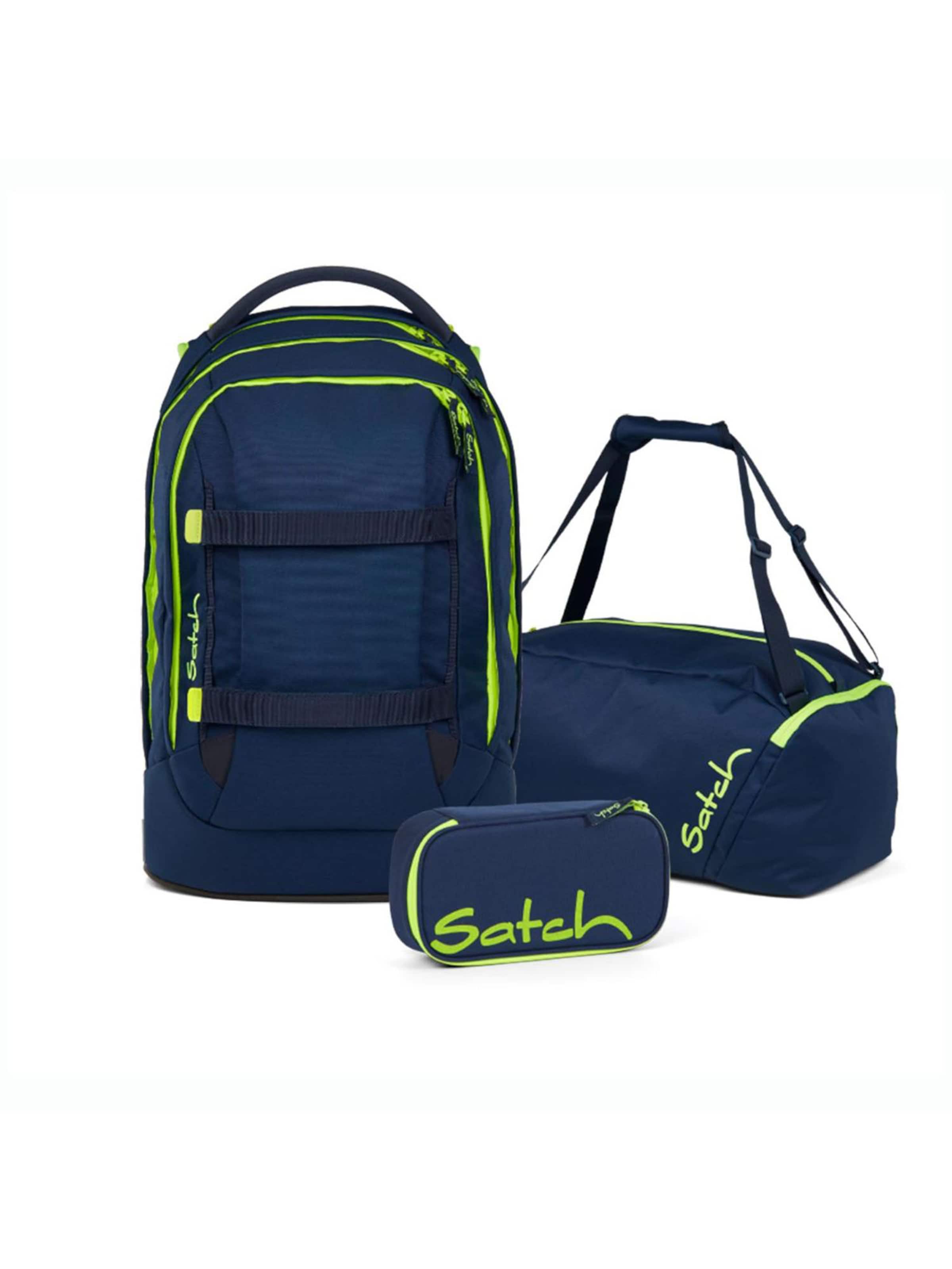 

Satch Рюкзак 'Pack Schulrucksack Set 3tlg' в цвете Marine Blue
