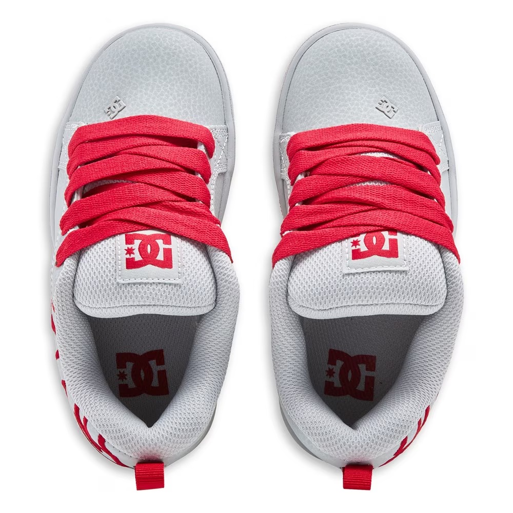 Детские кроссовки court graffik для малышей/больших детей от Dc Shoes, grey/red — фото 4