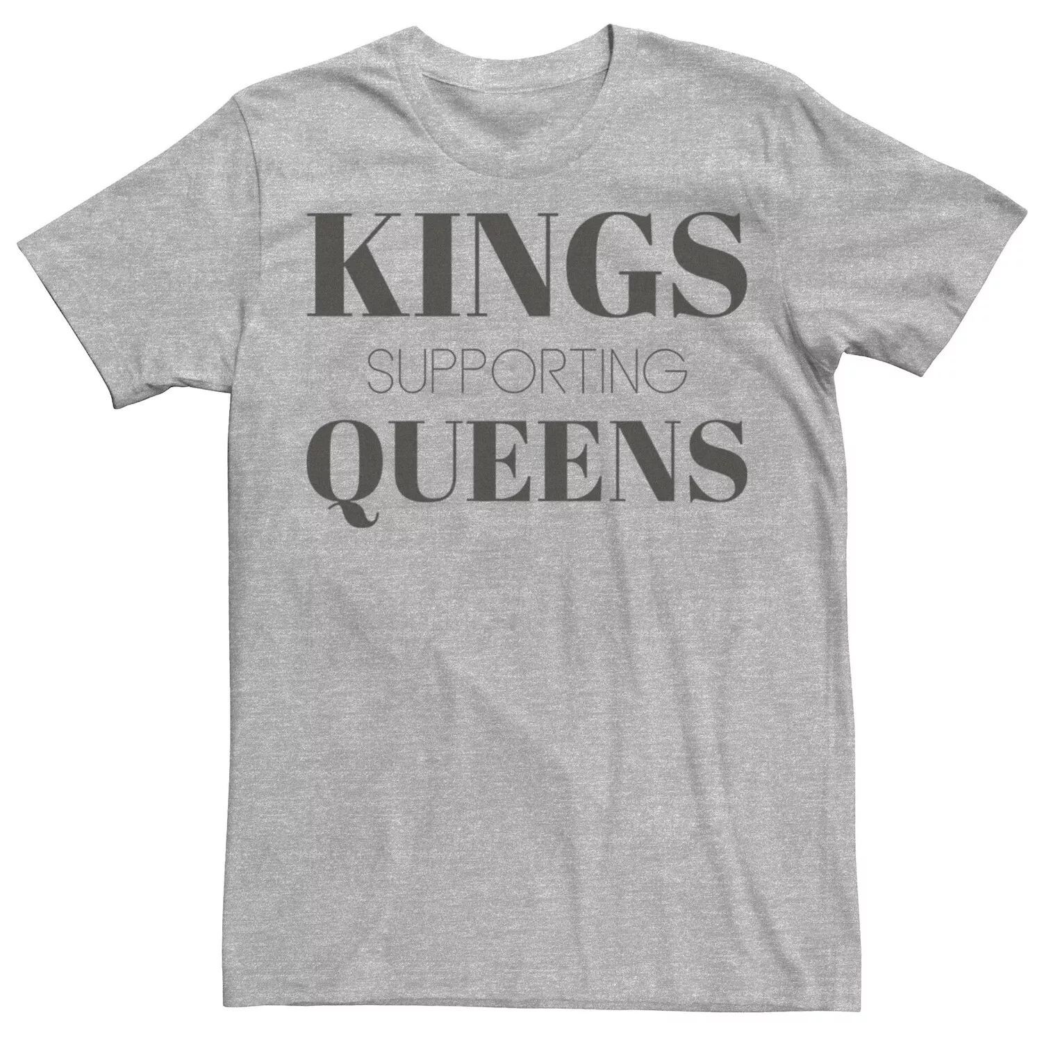 

Мужская футболка Kings Supporting Queens с надписью Licensed Character