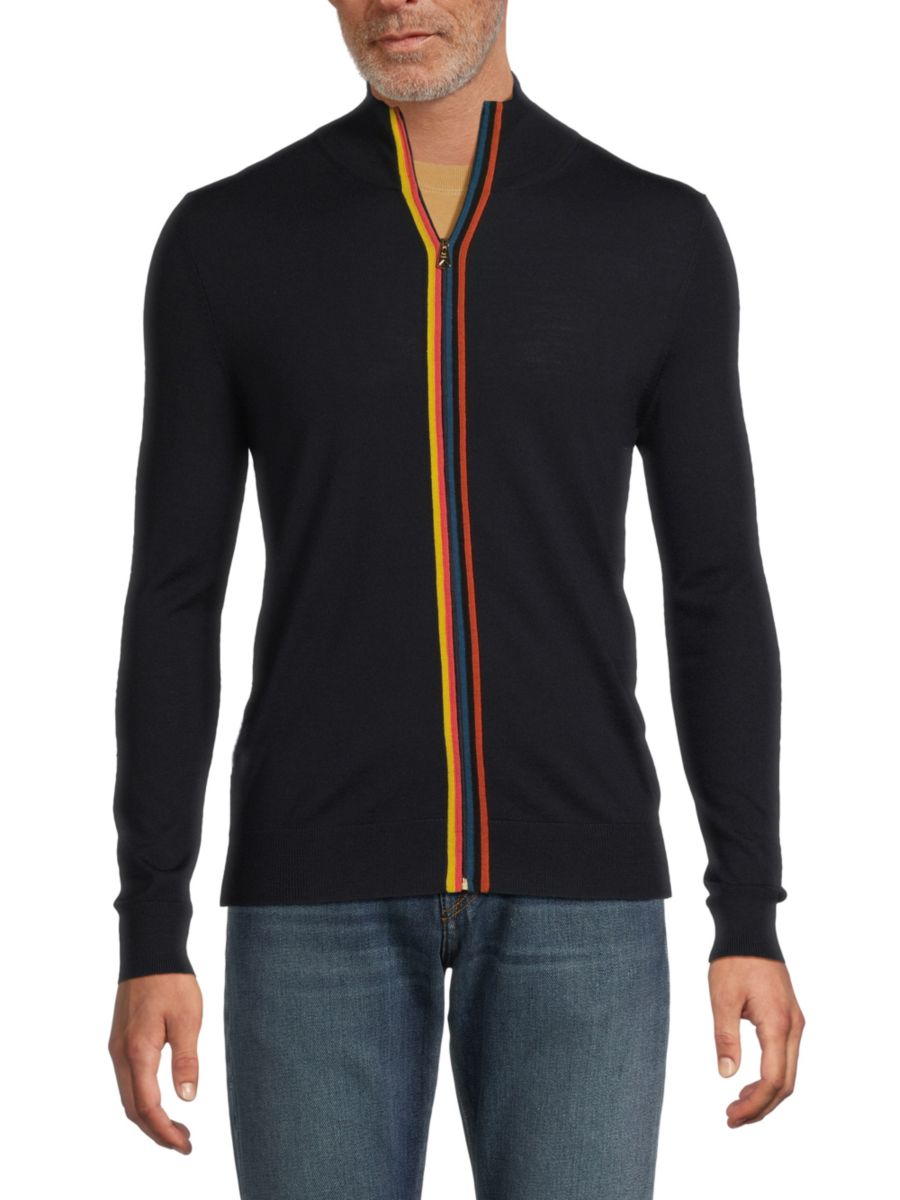 

Кардиган из мериносовой шерсти Paul Smith, цвет Navy Multi