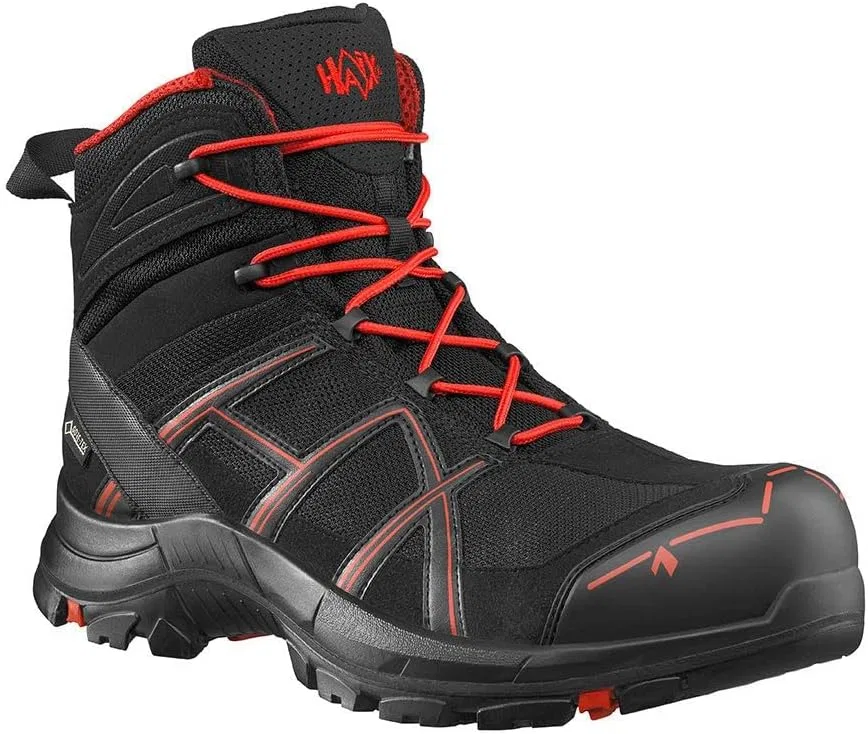 Защитная обувь Haix Black Eagle Safety 40.1 Mid/Black/Blue: легкая, современная и безопасная, черно-красная, размер 47 EU