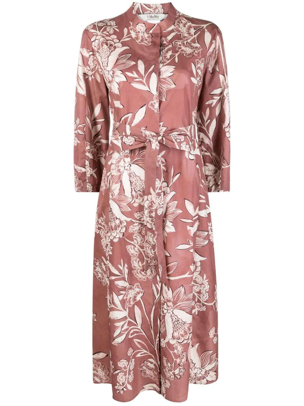 

Платье-рубашка с цветочным принтом 'S Max Mara, розовый
