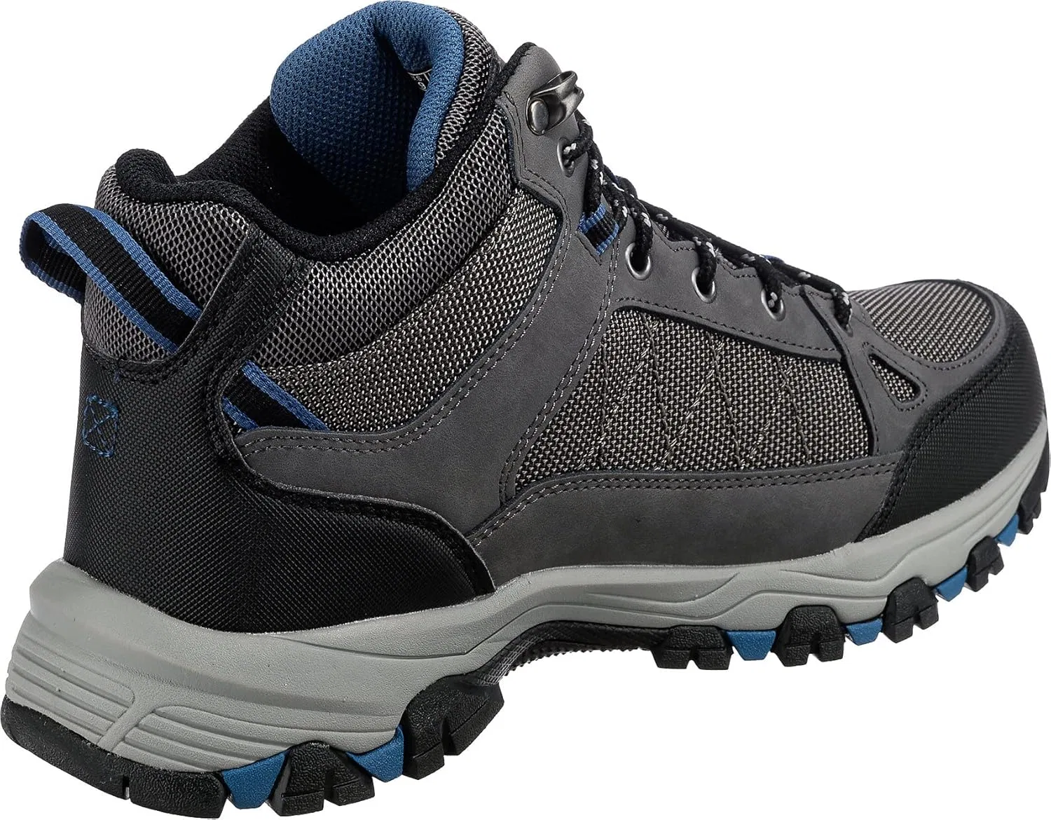 Походные ботинки Skechers Selmen Melano для мужчин, Gray Leather W Synthetic Mesh — фото 4