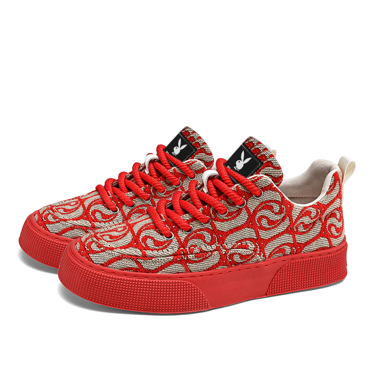 

Playboy Кроссовки для скейтбординга мужские с низким верхом красные, цвет Red