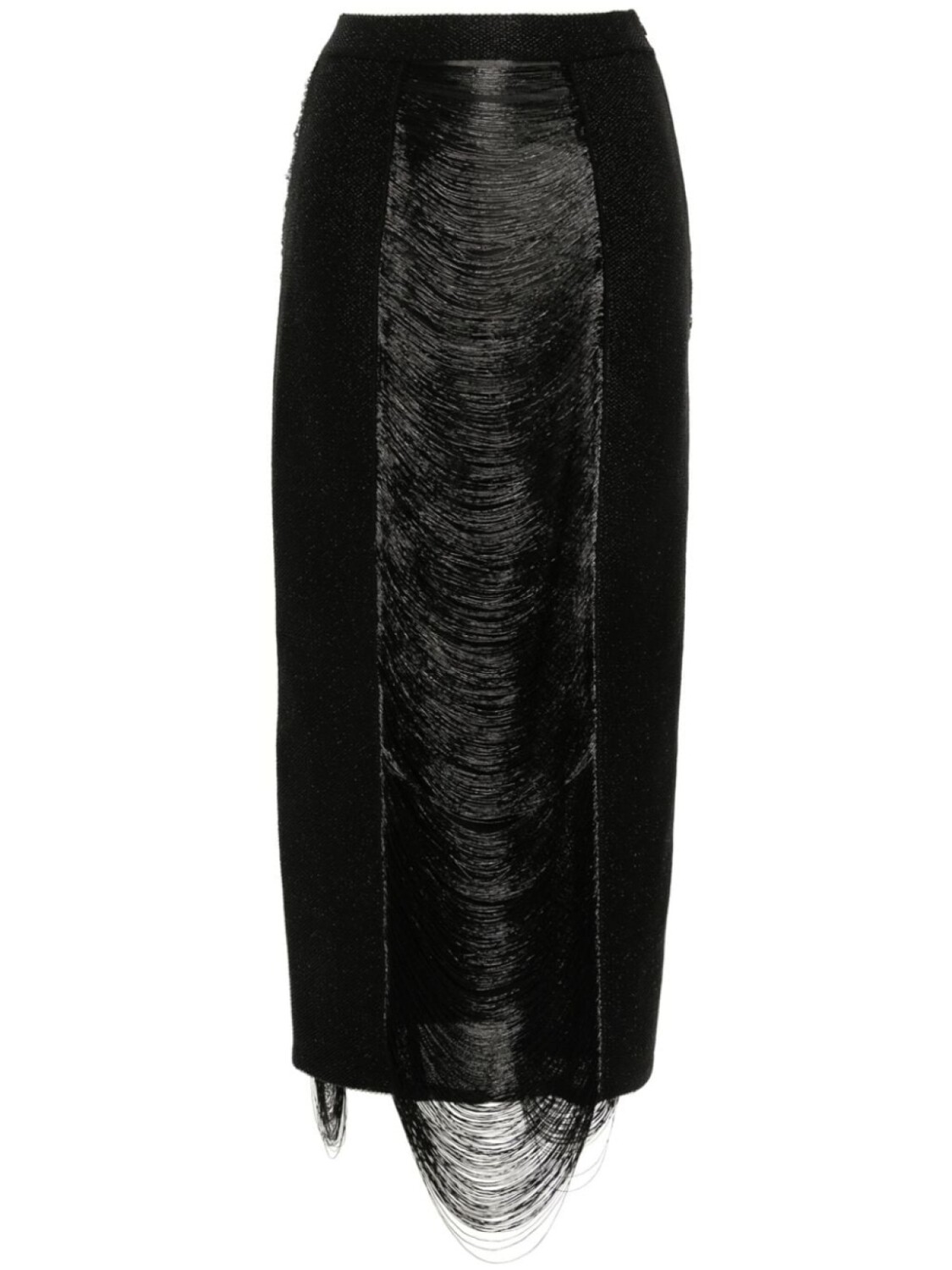 

Alexander McQueen юбка с бахромой, черный