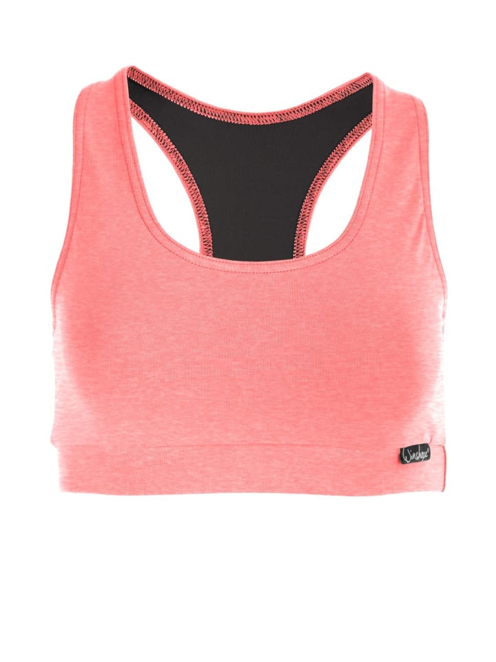 

Winshape Спортивный бюстгальтер WVR1 неоново-кораллового цвета