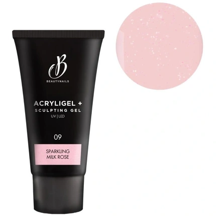 

Acryligel+ Тюбик, игристая молочная роза, 30 г Beautynails