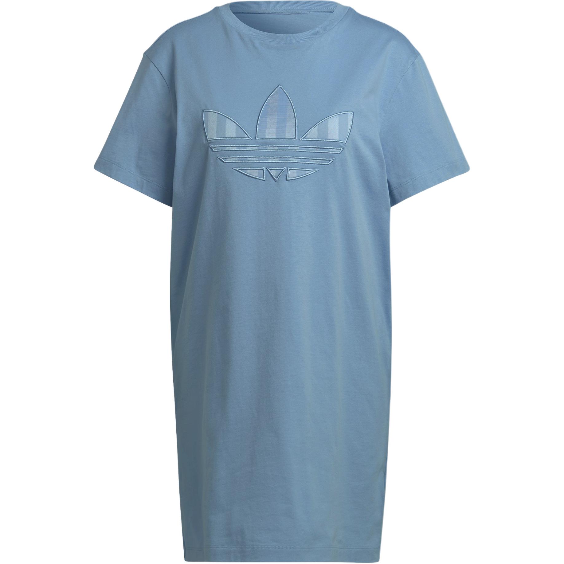 

Adidas Originals Женское платье с короткими рукавами, сине-серое