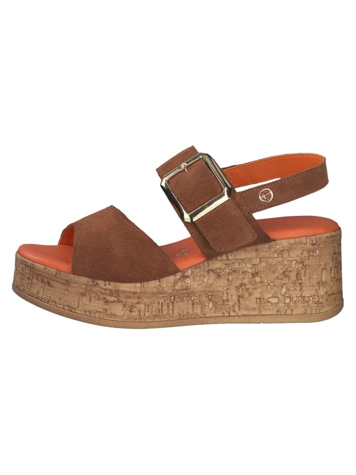 Сандалии на плоской подошве Tamaris Sandalette, цвет cuoio — фото 4