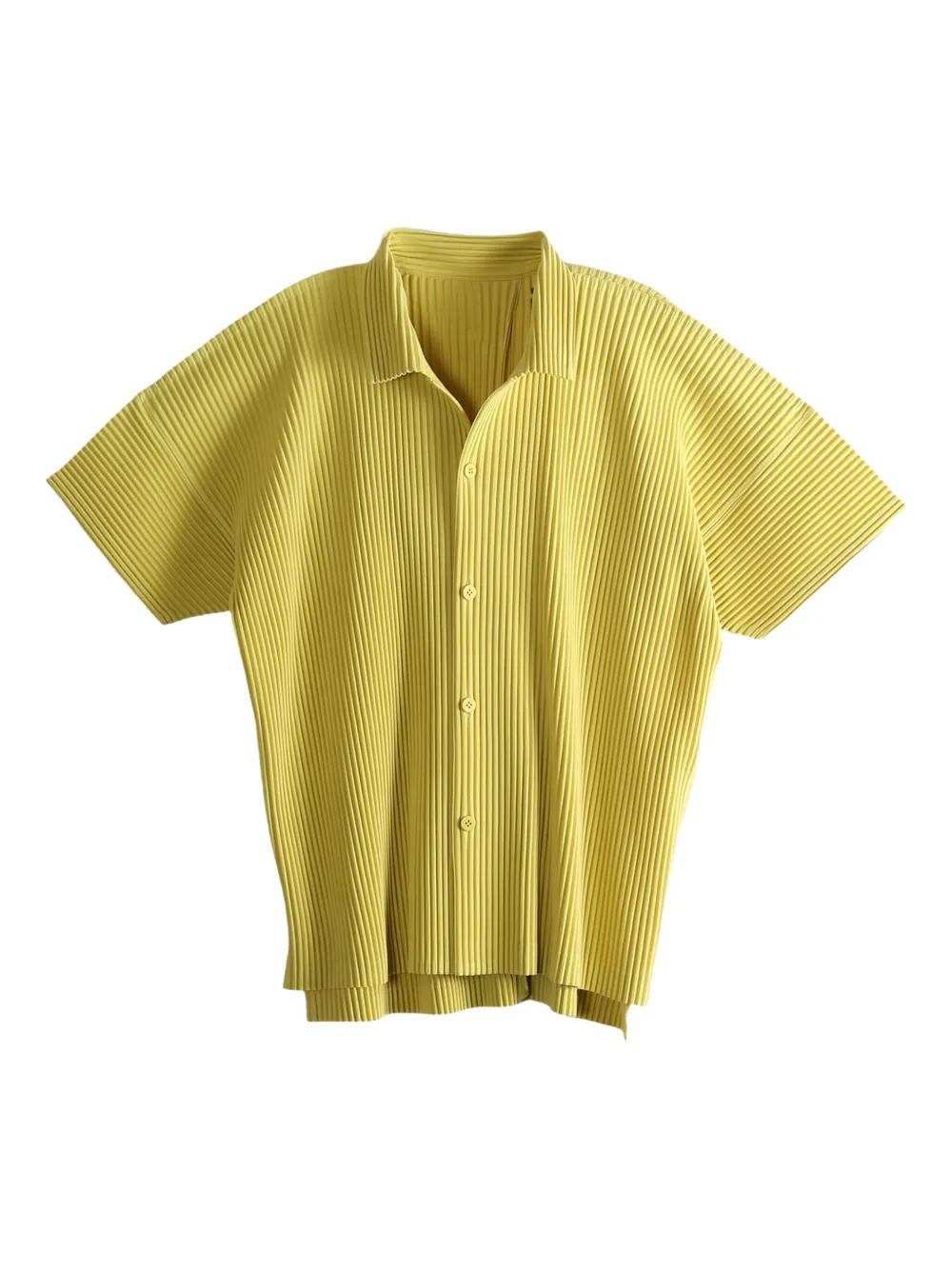 

Плиссированная рубашка с короткими рукавами Homme Plissé Issey Miyake, желтый
