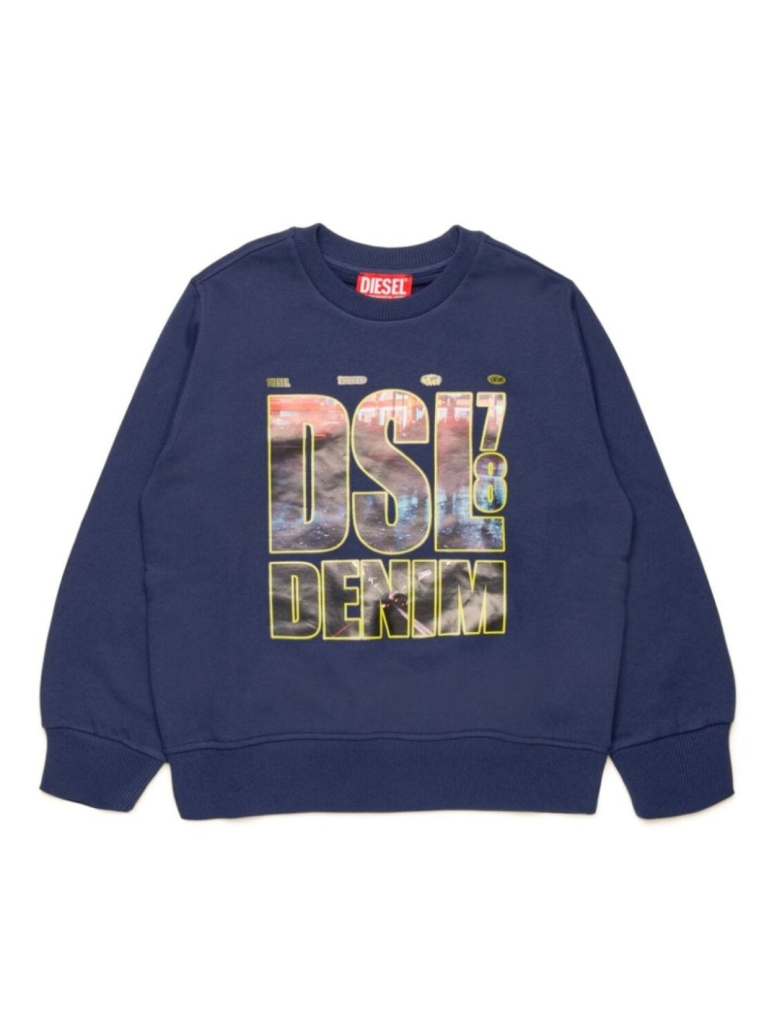 

Diesel Kids толстовка DSL78 с логотипом, синий