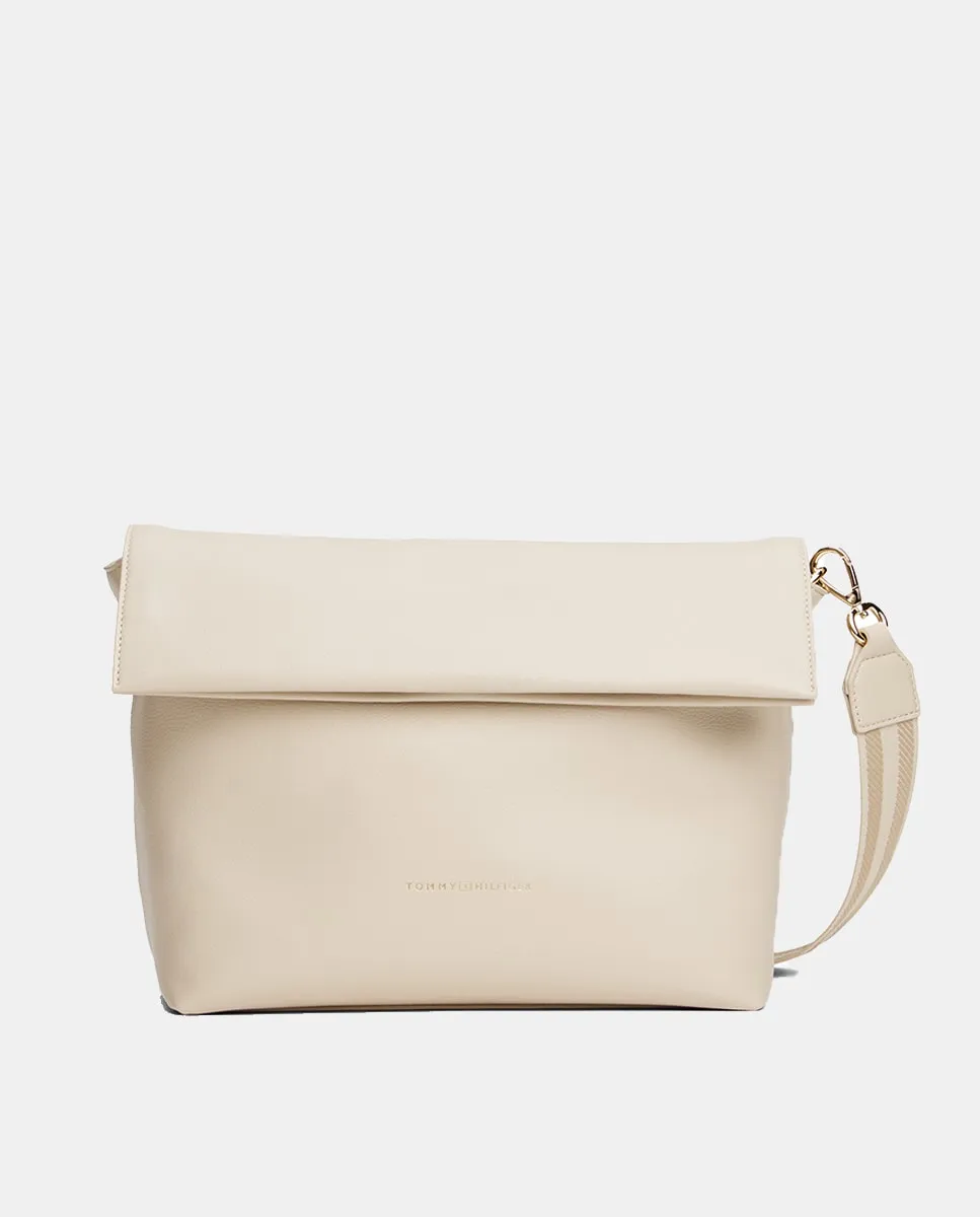

Сумка через плечо цвета верблюжьей шерсти с логотипом среднего размера с логотипом Tommy Hilfiger
