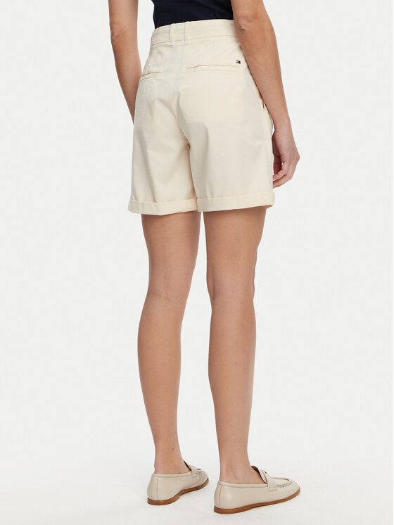 Тканевые шорты regular fit WW0WW42457 Tommy Hilfiger, экрю — фото 3